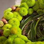 Floral Arrangement Product photography of green tropical flowers