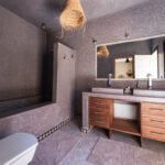 Luxury bathroom in countryside villa in Essaouira Morocco for real estate photography by marketing agency Marketing SSG