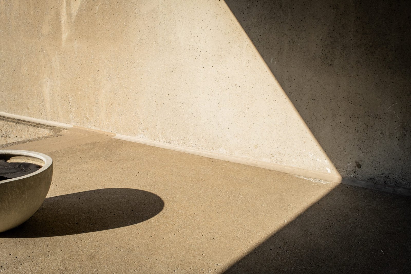 Concrete wall with shadow photographed in Montreal Quebec.